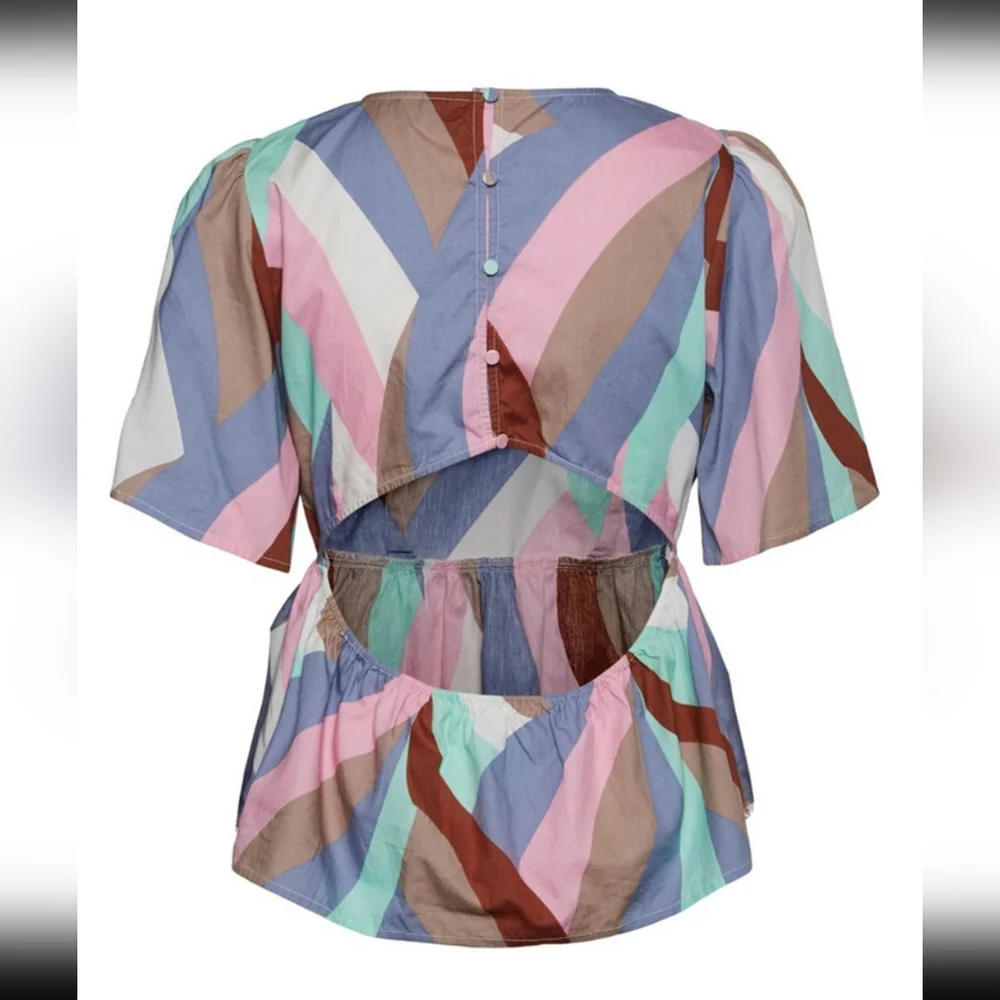 New Vero Moda Riley Peplum top - Picture 2 of 5